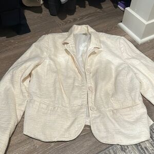 Cream Merona Blazer - okay condition
